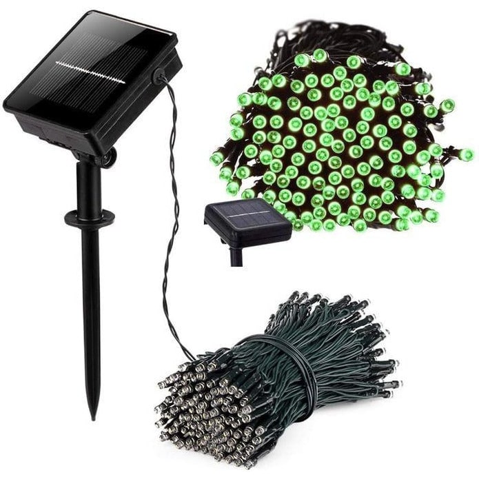 Thermabuild | Outdoor Solar String Lights with 100 LED Fairy Garden Landscape Lighting with Adjustable Panel