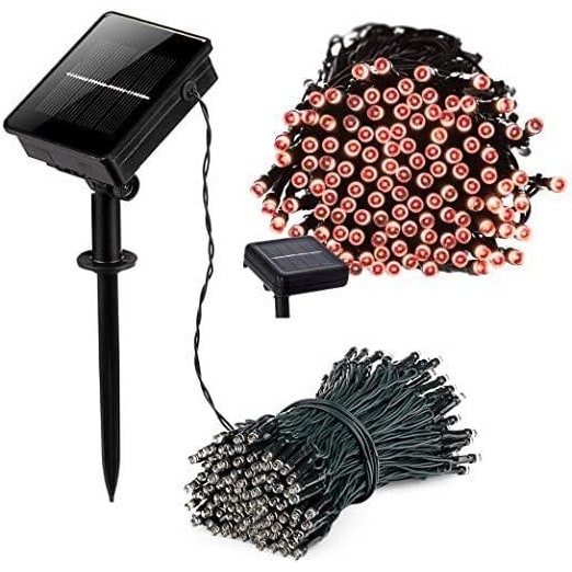 Thermabuild | Outdoor Solar String Lights with 100 LED Fairy Garden Landscape Lighting with Adjustable Panel