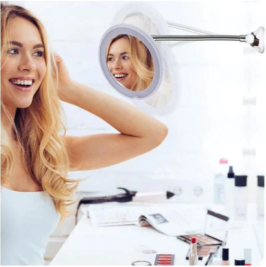 Thermabuild | 10X Magnifying LED Lighted Flexible Mirror