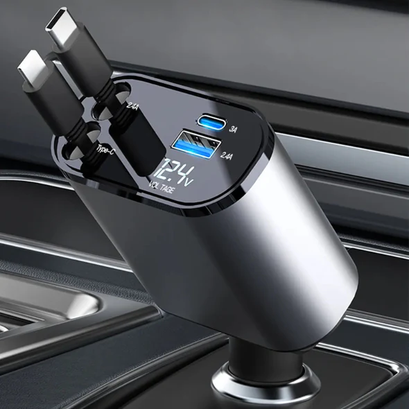 Thermabuild | 4 In 1 Retractable Car Charger