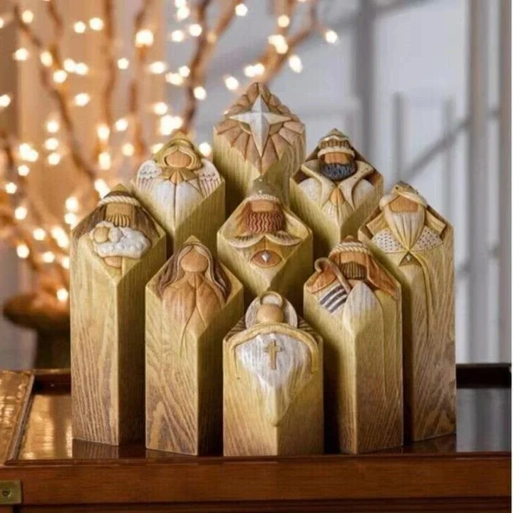 Thermabuild | 9pcs Heaven Nativity Tree Pillar Statues