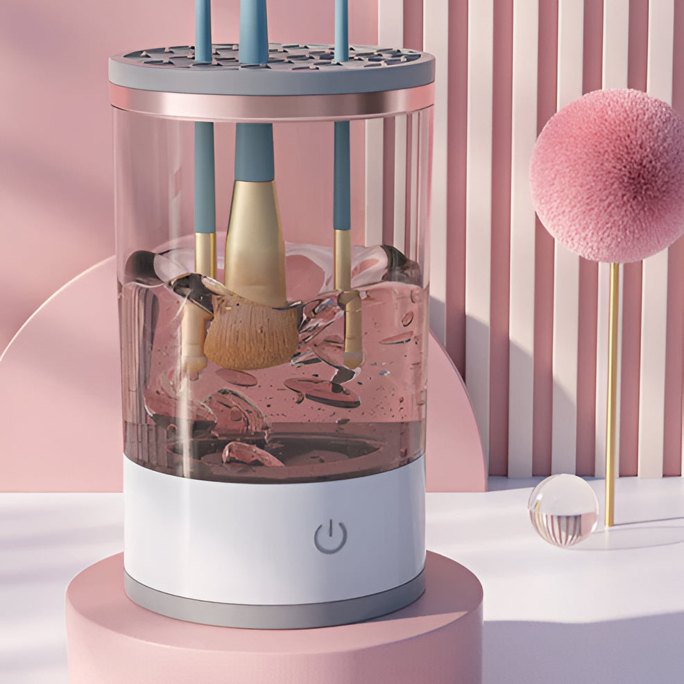 Thermabuild | 3-in-1 Cosmetic Brush Cleaner Machine - Electric Makeup Brush Cleaner Device