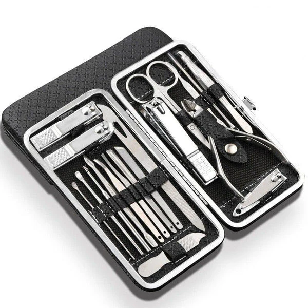 Thermabuild | 19 in 1 Stainless Steel Manicure set Nail clipper Kit
