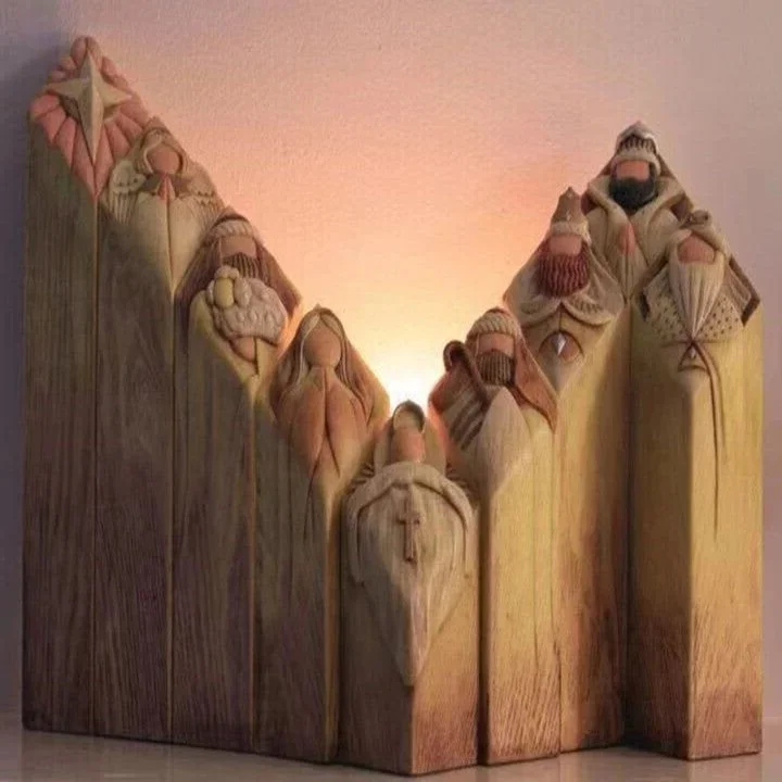 Thermabuild | 9pcs Heaven Nativity Tree Pillar Statues