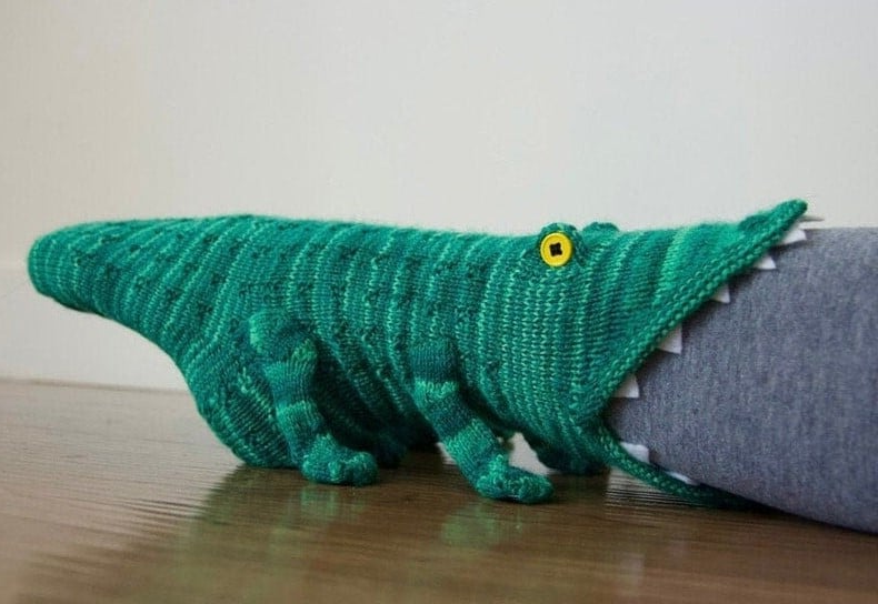 Thermabuild | 3D Knitted Crocodile Socks