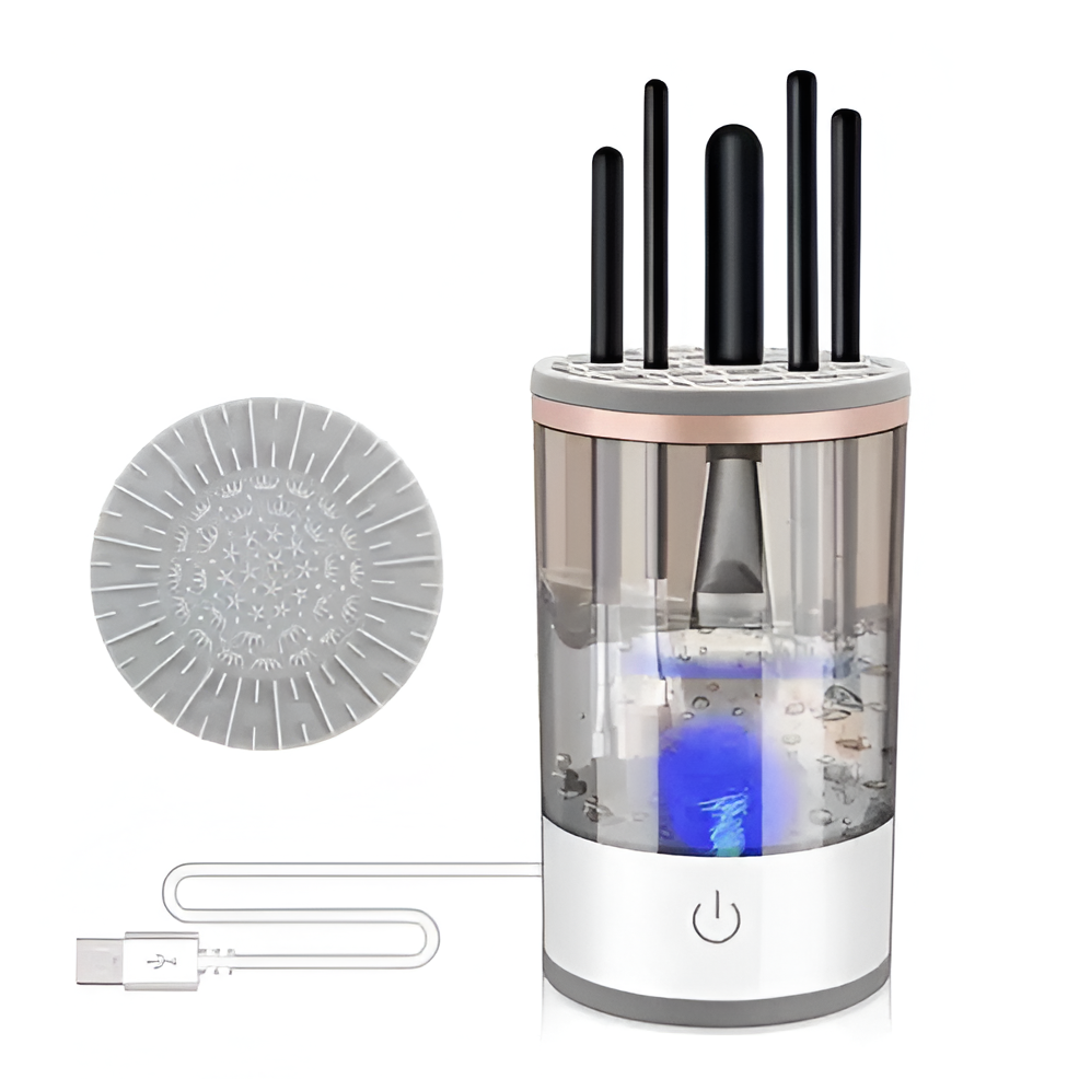 Thermabuild | 3-in-1 Cosmetic Brush Cleaner Machine - Electric Makeup Brush Cleaner Device