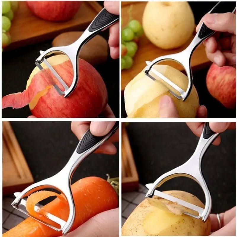 Thermabuild | Comfortable, Non-Slip Stainless Steel Peeler for Effortless Prep