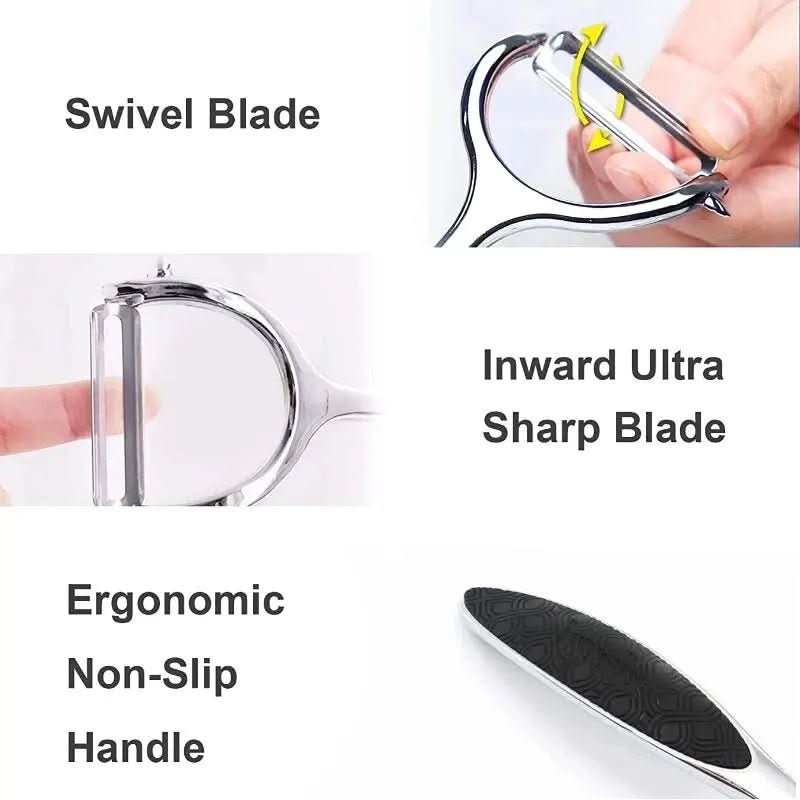 Thermabuild | Comfortable, Non-Slip Stainless Steel Peeler for Effortless Prep