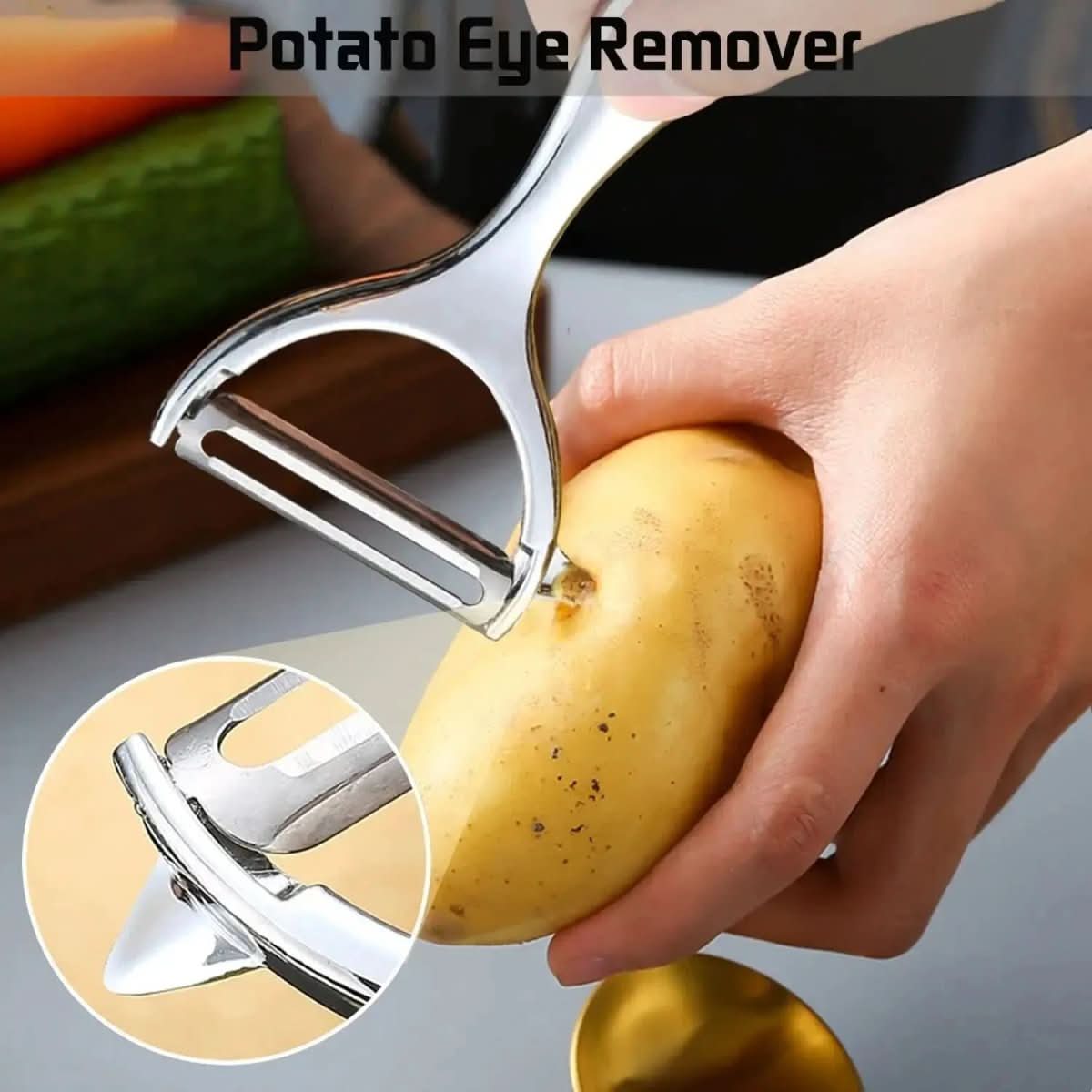 Thermabuild | Comfortable, Non-Slip Stainless Steel Peeler for Effortless Prep