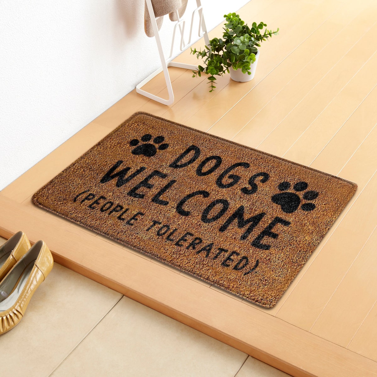 Thermabuild | Personalized Custom Doormat for Front Door with Pet Illustrations Washable Indoor Entryway Mat