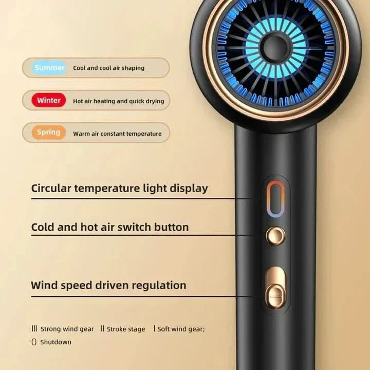 Thermabuild | 2400W Ionic Hair Dryer for Fast, Frizz-Free & Shiny Styling