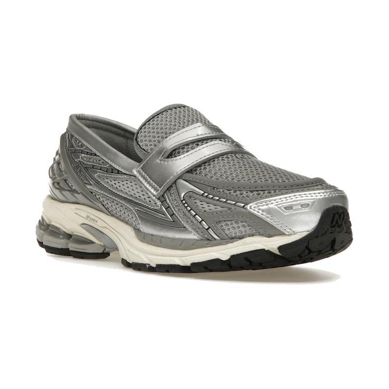 1906L Metallic Silver Loafer Sneaker – Metallic Silver & Shadow Grey (Unisex)