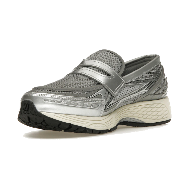 1906L Metallic Silver Loafer Sneaker – Metallic Silver & Shadow Grey (Unisex)