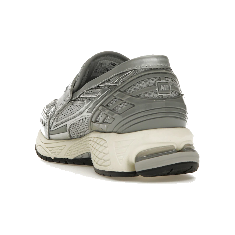 1906L Metallic Silver Loafer Sneaker – Metallic Silver & Shadow Grey (Unisex)