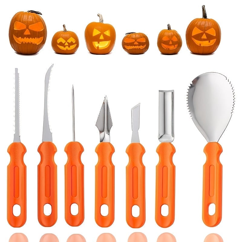 Thermabuild | Pumpkin Carving Kit and Tools with Stainless Steel Supplies for Jack O Lantern Saw