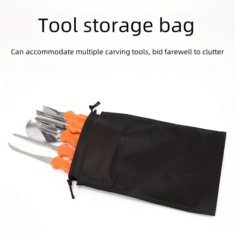 Thermabuild | Pumpkin Carving Kit and Tools with Stainless Steel Supplies for Jack O Lantern Saw