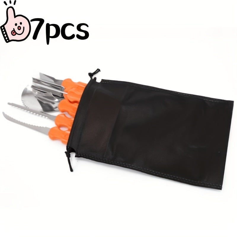 Thermabuild | Pumpkin Carving Kit and Tools with Stainless Steel Supplies for Jack O Lantern Saw