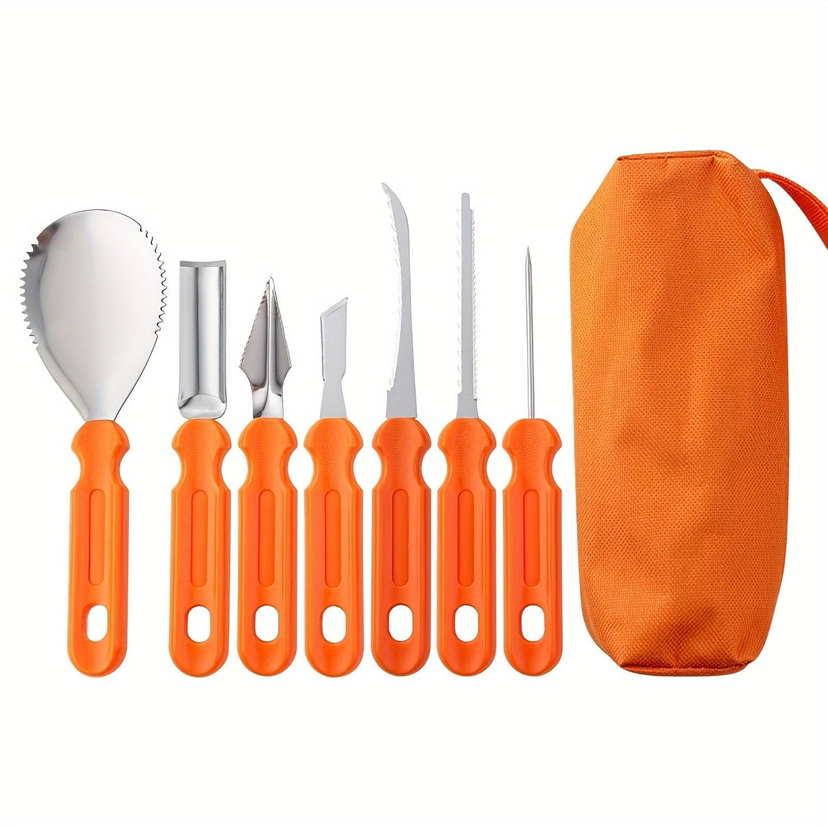 Thermabuild | Pumpkin Carving Tools and Kit with Stainless Steel Supplies Storage Bag and Knife Set
