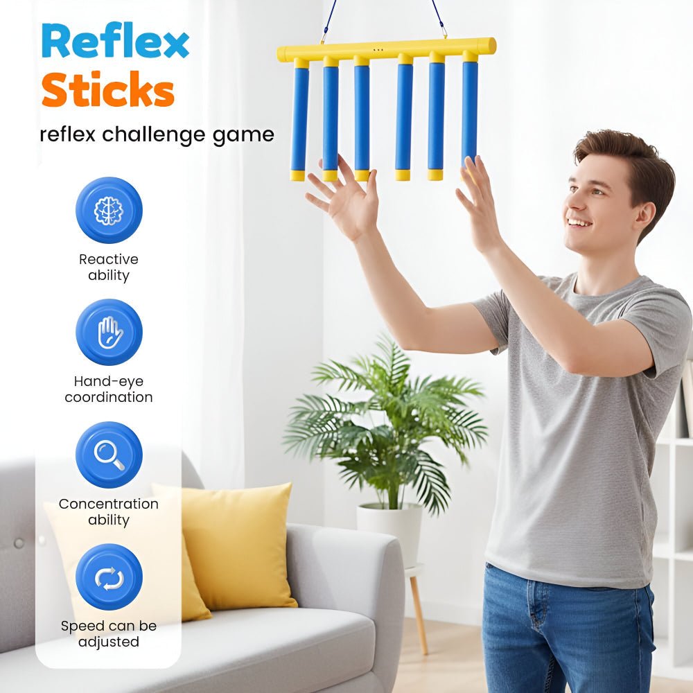 Thermabuild | Kids Reflex Game Reaction Trainer with Falling Stick Challenge