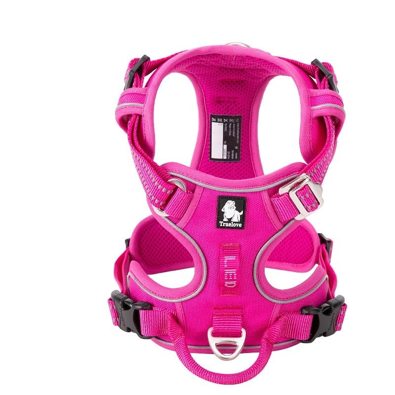 Thermabuild | Reflective Nylon Dog Harness - Adjustable No-Pull Pet Vest with Padded Safety Straps for Small to Large Dogs - Night Visibility Walking Gear