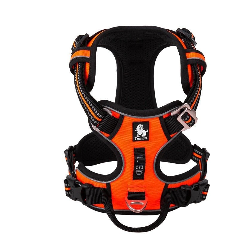 Thermabuild | Reflective Nylon Dog Harness - Adjustable No-Pull Pet Vest with Padded Safety Straps for Small to Large Dogs - Night Visibility Walking Gear