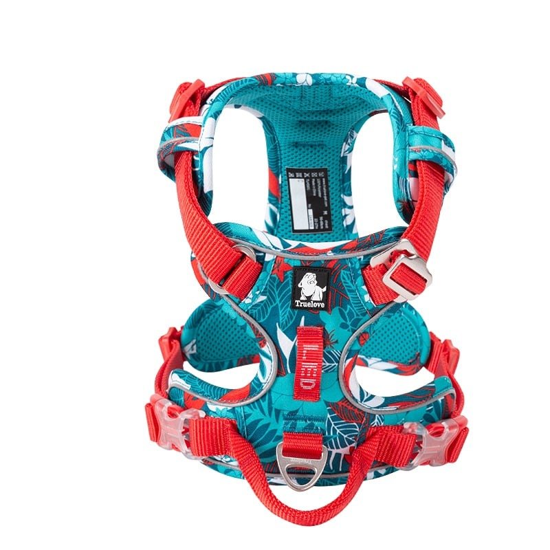Thermabuild | Reflective Nylon Dog Harness - Adjustable No-Pull Pet Vest with Padded Safety Straps for Small to Large Dogs - Night Visibility Walking Gear