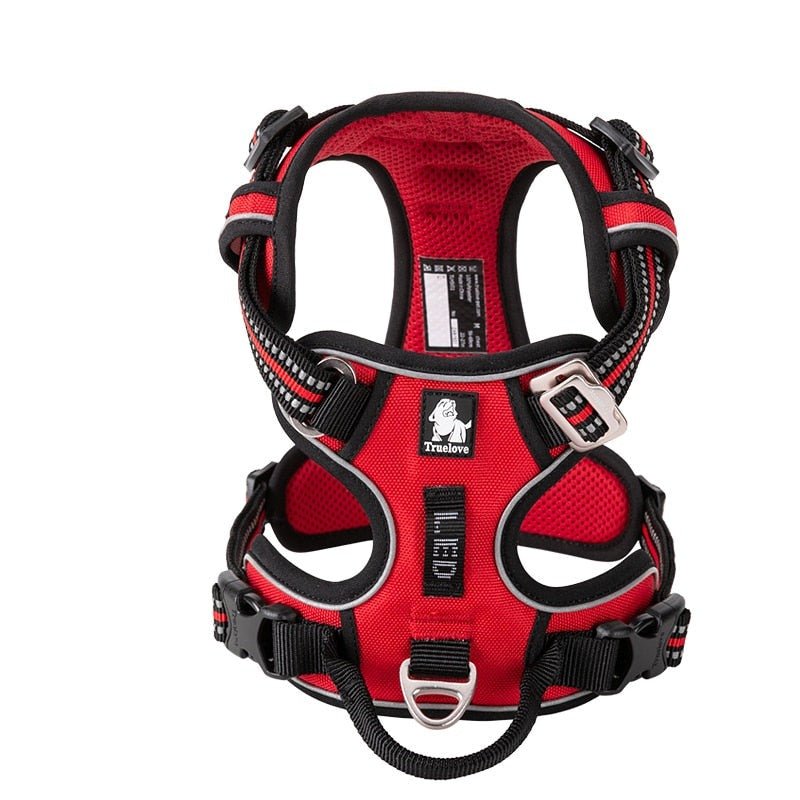 Thermabuild | Reflective Nylon Dog Harness - Adjustable No-Pull Pet Vest with Padded Safety Straps for Small to Large Dogs - Night Visibility Walking Gear