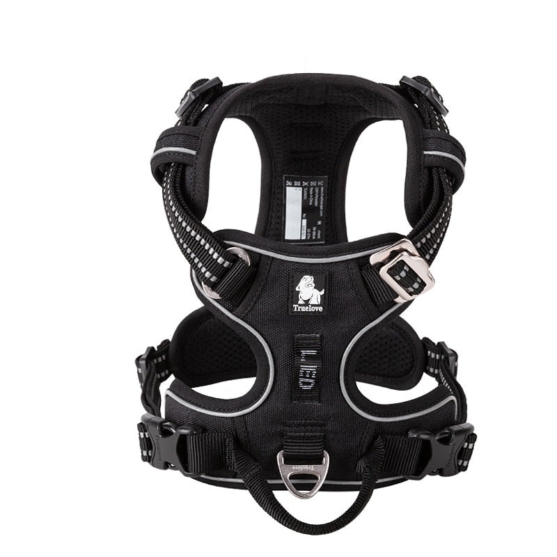 Thermabuild | Reflective Nylon Dog Harness - Adjustable No-Pull Pet Vest with Padded Safety Straps for Small to Large Dogs - Night Visibility Walking Gear