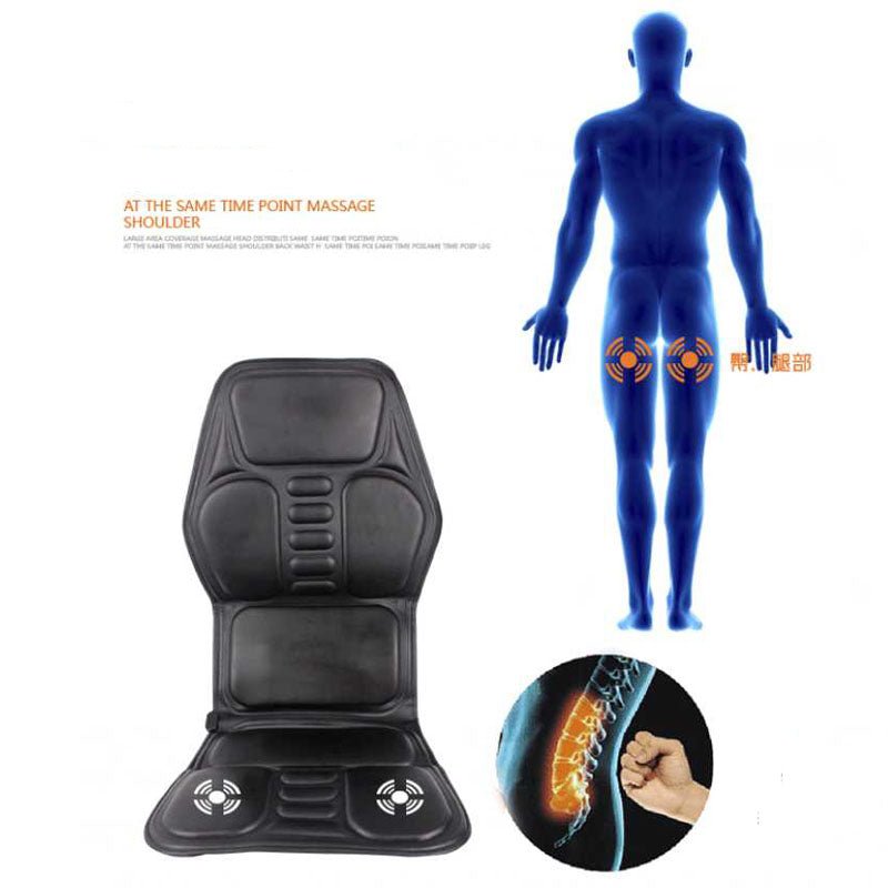 Thermabuild | Electric Back Massager – Vibrating Massage Cushion with Heat Function – Ergonomic Design for Home, Office, Travel Use