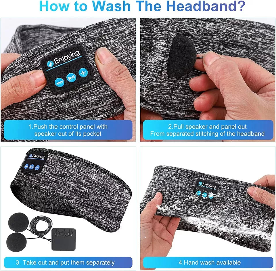 Thermabuild | 2-in-1 Wireless Sleeping Headphones, Sports Headband, for Sleeping, Workout, Jogging, Insomnia