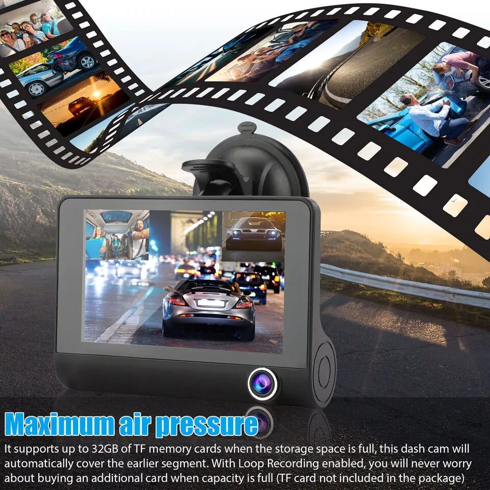 Thermabuild | 4" Touch Screen Front and Rear Dash Cam