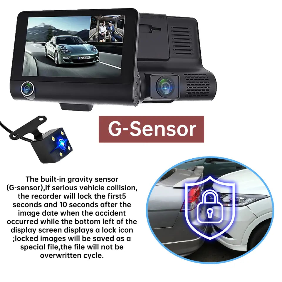 Thermabuild | 4" Touch Screen Front and Rear Dash Cam