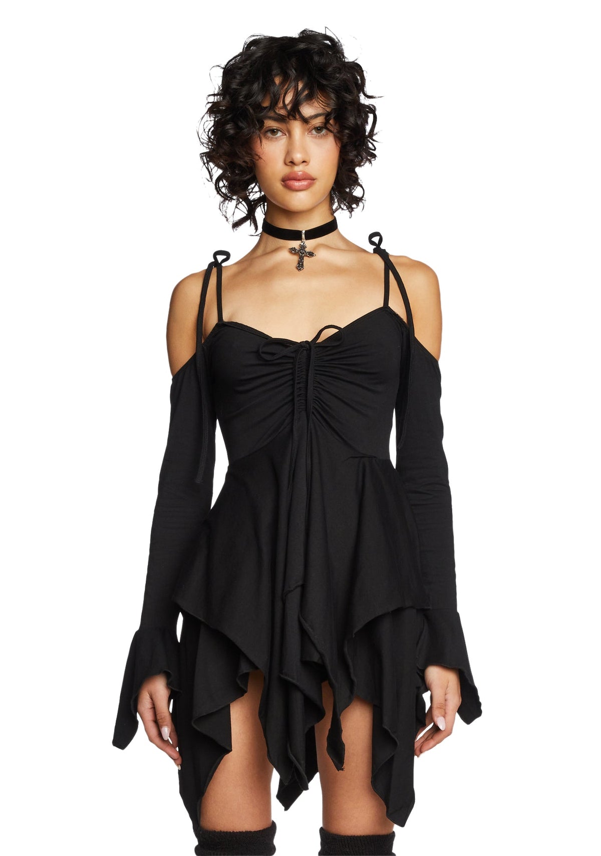 Thermabuild | Black Fairy Handkerchief Dress
