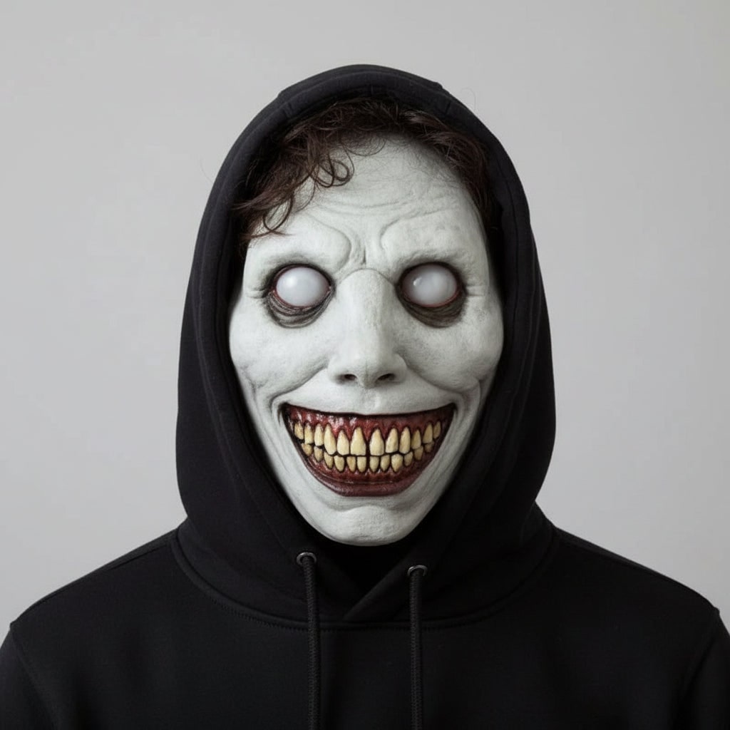 Thermabuild | Scary Halloween Mask Creepy Latex Horror with LED and Adjustable Strap for Costume Party