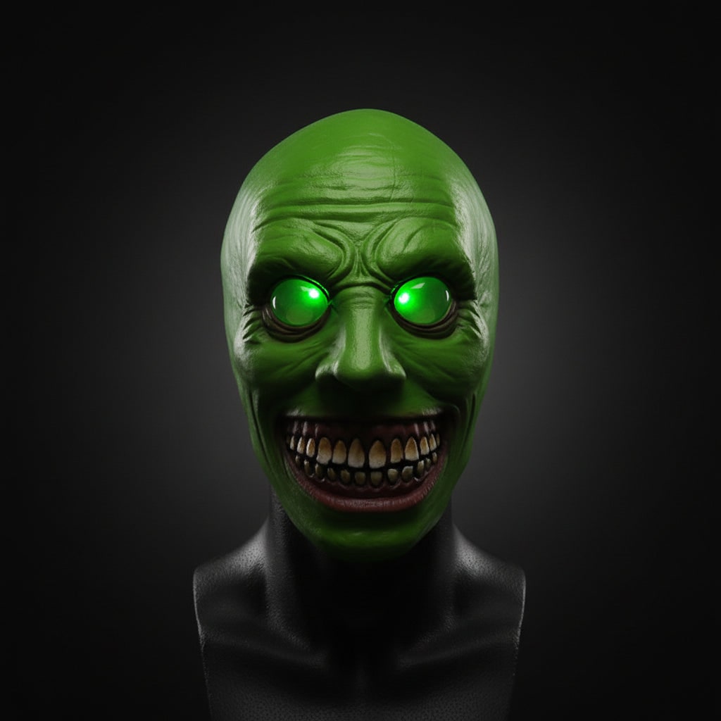 Thermabuild | Scary Halloween Mask Creepy Latex Horror with LED and Adjustable Strap for Costume Party