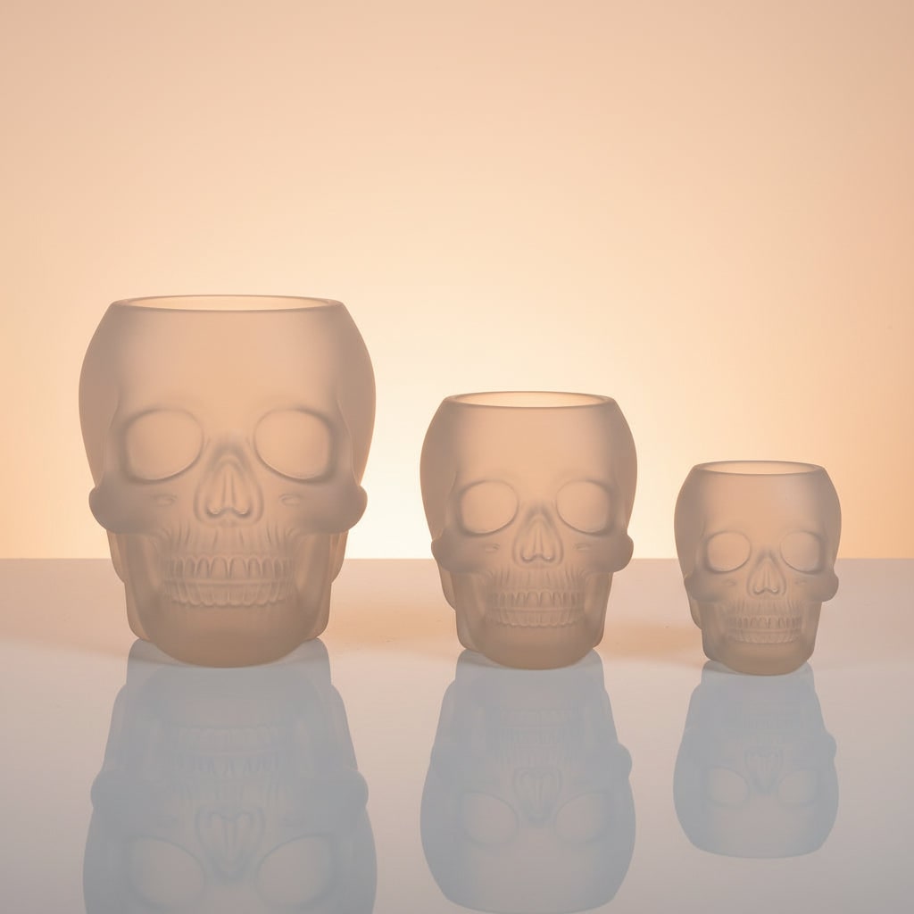Thermabuild | Halloween 3D Skull Silicone Mold Set of 3 with Detailed Design for Resin Casting and Candle Making