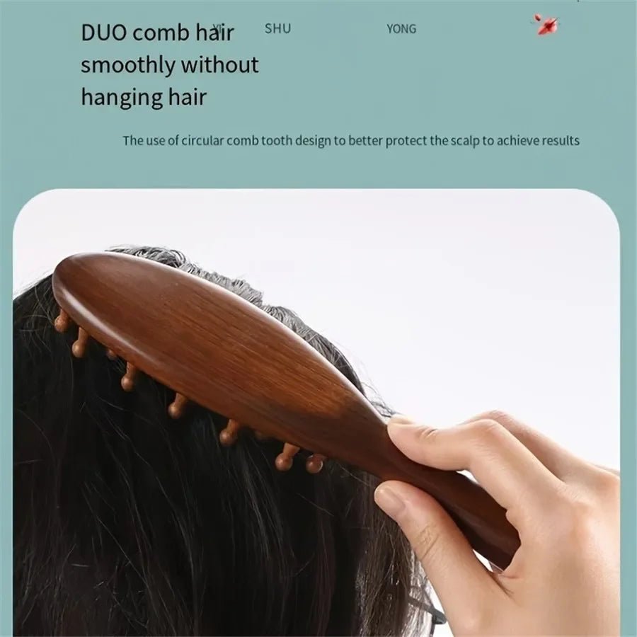 Thermabuild | Rosewood Massage Comb for Scalp Stimulation & Pain Relief