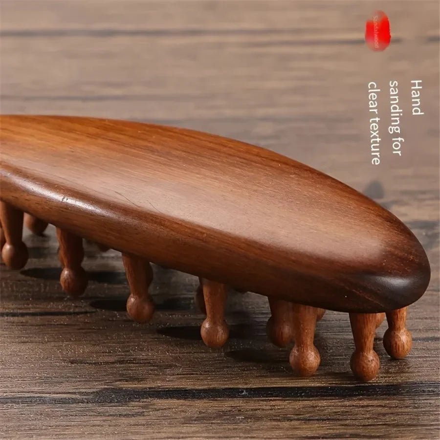 Thermabuild | Rosewood Massage Comb for Scalp Stimulation & Pain Relief