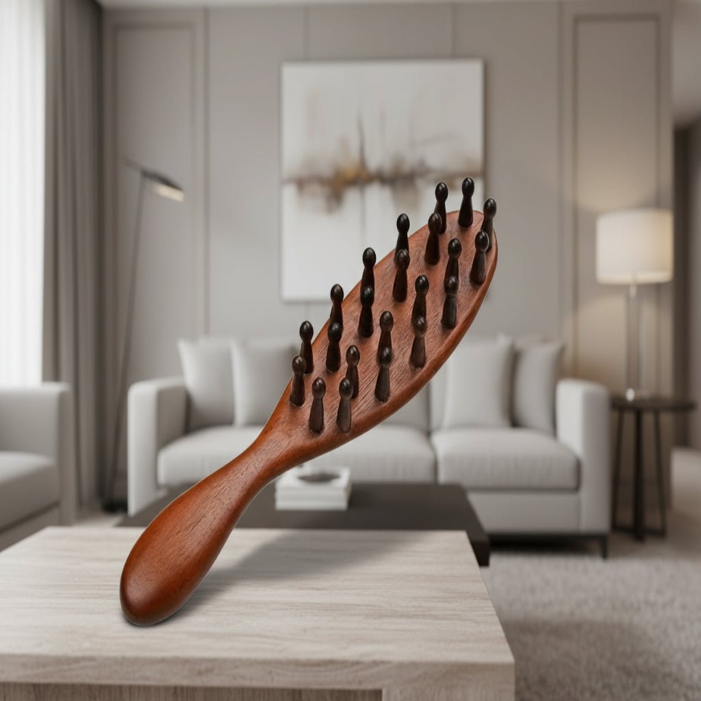 Thermabuild | Rosewood Massage Comb for Scalp Stimulation & Pain Relief