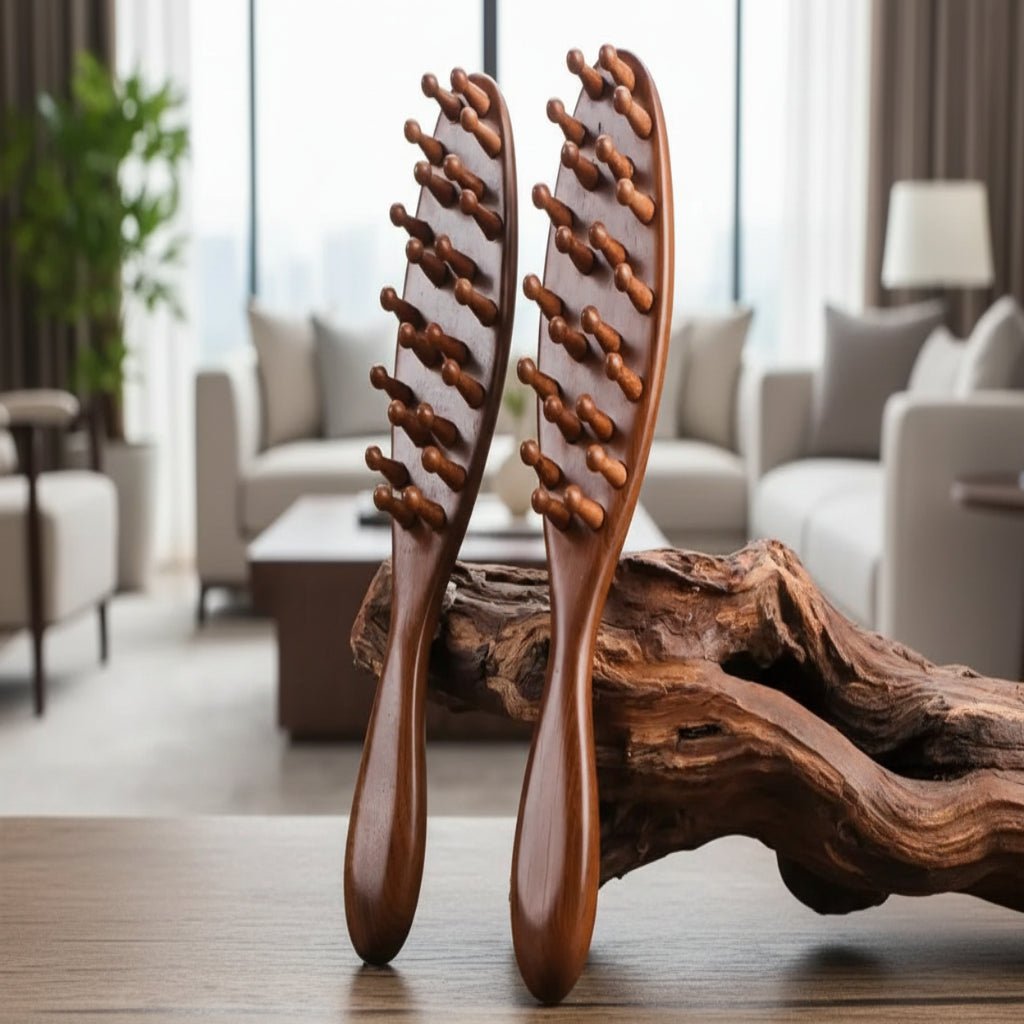 Thermabuild | Rosewood Massage Comb for Scalp Stimulation & Pain Relief