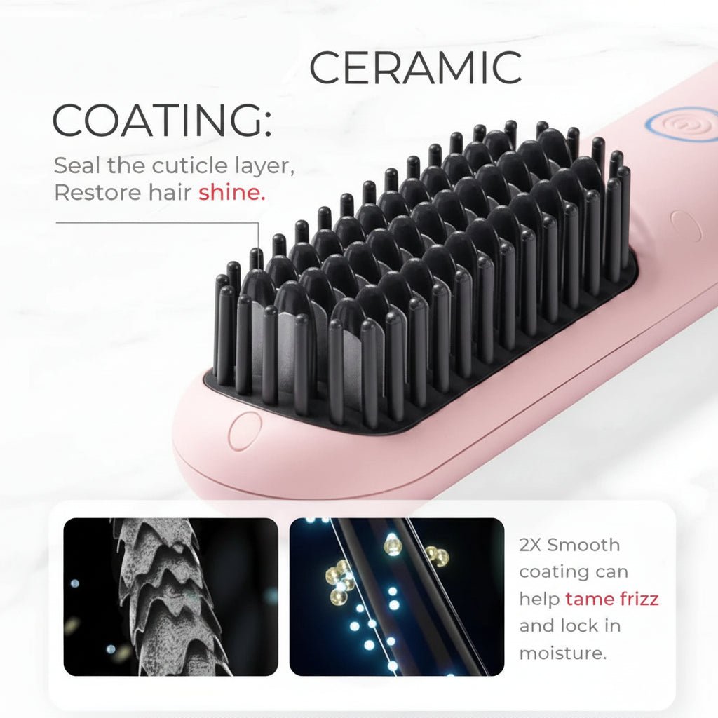 Thermabuild | 3-in-1 Heat Brush for Smooth, Frizz-Free Hair