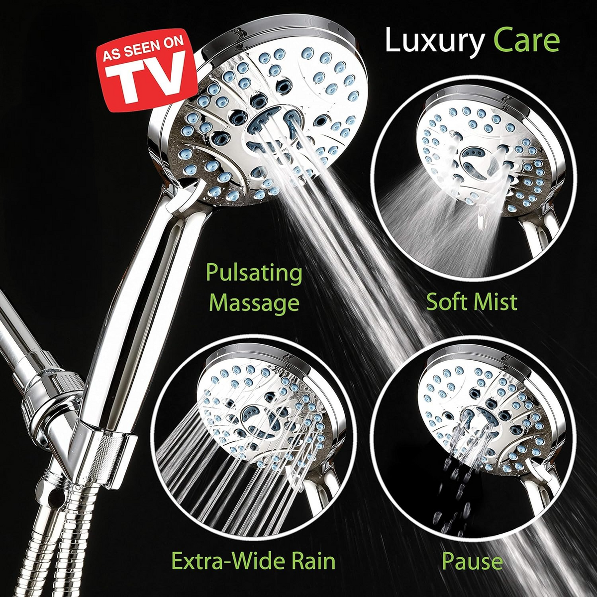 Thermabuild | Adjustable Pressure Handheld Shower Head With A Hose