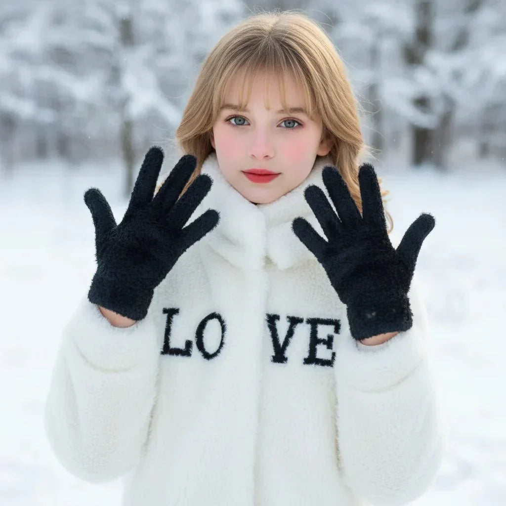 Thermabuild | Plush Winter Gloves for Windproof Outdoor Warmth