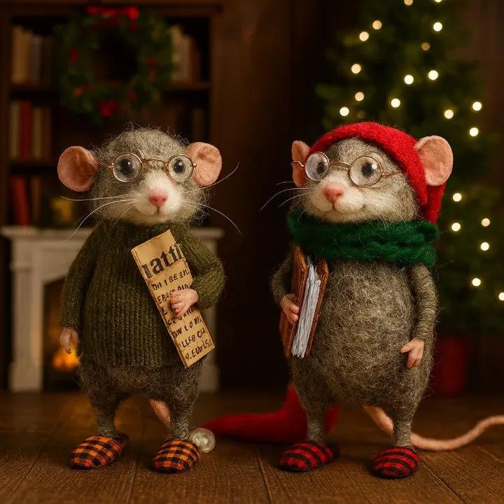 Thermabuild | Handmade Felt Mouse Ornaments for Cozy Home Decor