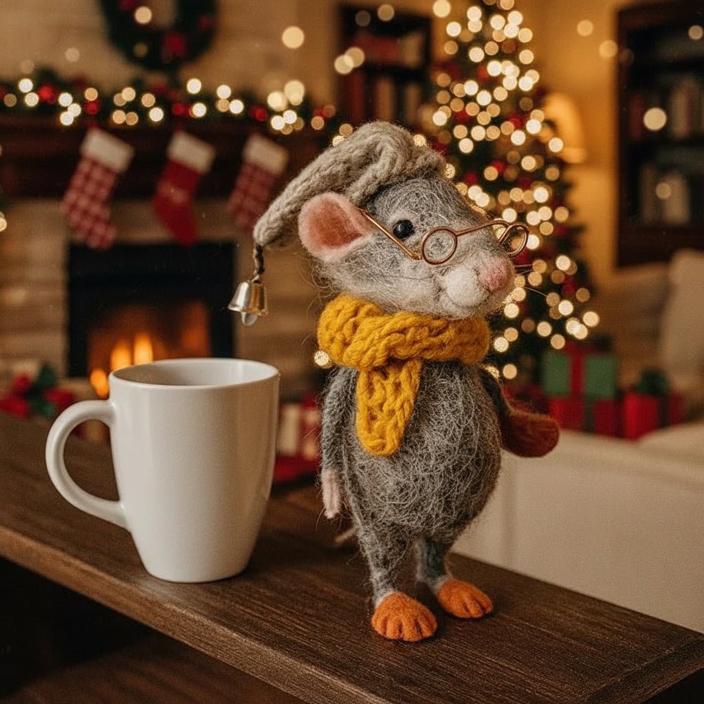 Thermabuild | Handmade Felt Mouse Ornaments for Cozy Home Decor