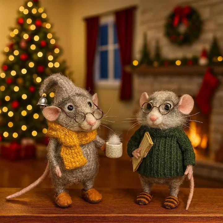 Thermabuild | Handmade Felt Mouse Ornaments for Cozy Home Decor