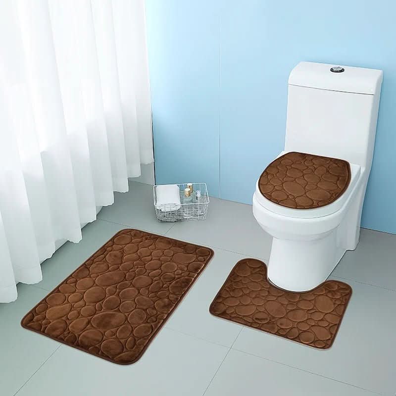 Thermabuild | 3-Piece Non-Slip Bathroom Mat Set with Comfort & Style