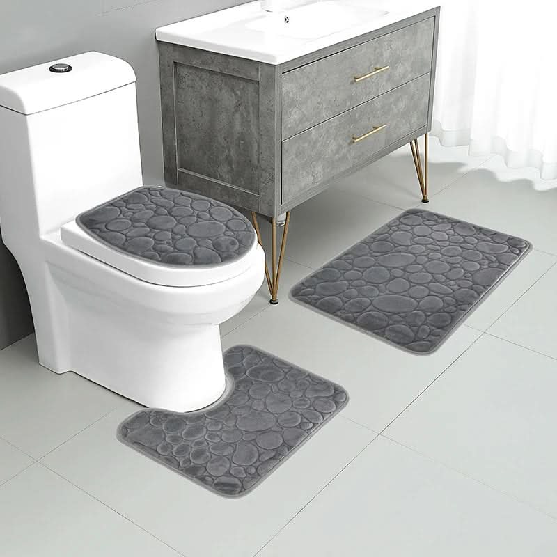 Thermabuild | 3-Piece Non-Slip Bathroom Mat Set with Comfort & Style