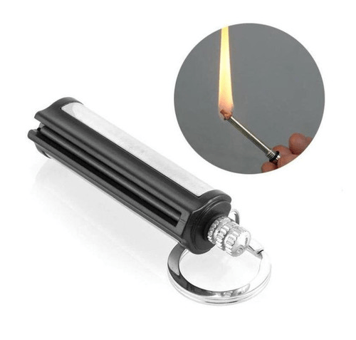Thermabuild | Durable Waterproof Metal Fire Starter Keychain for Camping