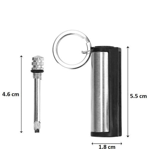 Thermabuild | Durable Waterproof Metal Fire Starter Keychain for Camping